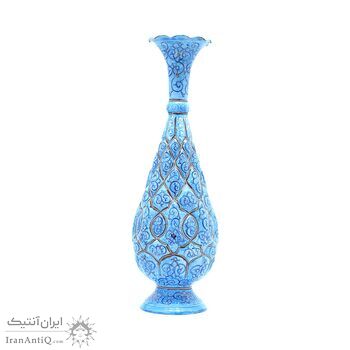 گلدان میناکاری طرح اسلیمی و ختایی - 30 سانتی گلدان میناکاری طرح اسلیمی و ختایی - 30 سانتی