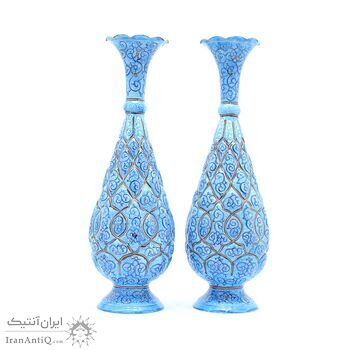 گلدان میناکاری طرح اسلیمی و ختایی - 30 سانتی گلدان میناکاری طرح اسلیمی و ختایی - 30 سانتی