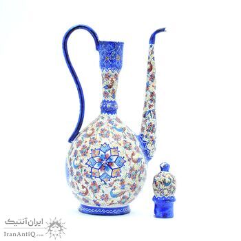 گلاب پاش میناکاری طرح گل و مرغ - 23 سانتی گلاب پاش میناکاری طرح گل و مرغ - 23 سانتی