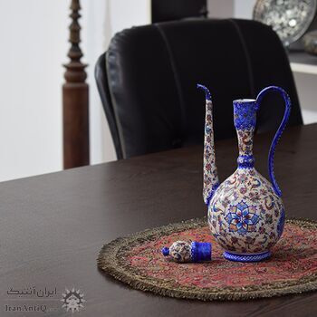 گلاب پاش میناکاری طرح گل و مرغ - 23 سانتی در چیدمان گلاب پاش میناکاری طرح گل و مرغ - 23 سانتی در چیدمان