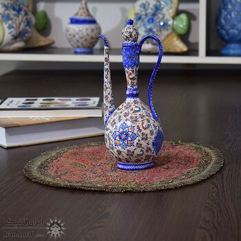 گلاب پاش میناکاری طرح گل و مرغ - 23 سانتی در چیدمان گلاب پاش میناکاری طرح گل و مرغ - 23 سانتی در چیدمان