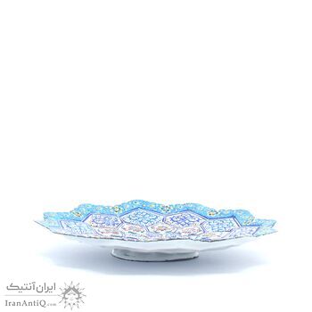 بشقاب میناکاری طرح اسلیمی و ختایی - 20 سانتی