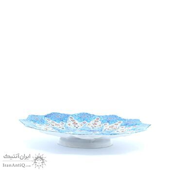 بشقاب میناکاری طرح اسلیمی و ختایی - 20 سانتی