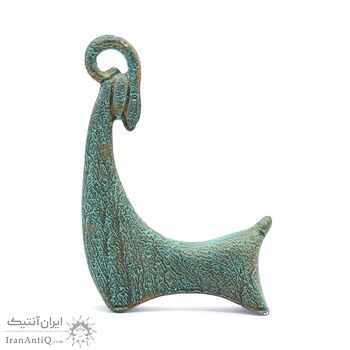 مجسمه سفالی پتینه طرح بز املش