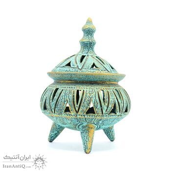 جا شکلاتی سفالی پتینه پایه دار مشبک Patina Pottery candy bowl جا شکلاتی سفالی پتینه پایه دار مشبک Patina Pottery candy bowl