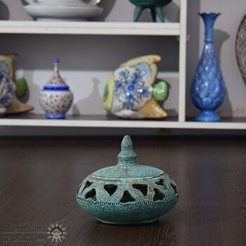 جا شکلاتی سفالی پتینه مشبک Patina Pottery candy bowl