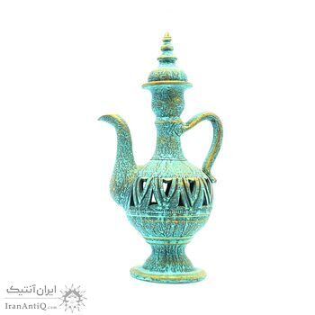 آفتابه سفالی پتینه مشبک