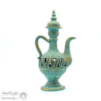 آفتابه سفالی پتینه مشبک