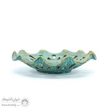 لگن سفالی پتینه مشبک