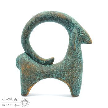 مجسمه سفالی پتینه مدل بز شوش