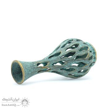 گلدان سفالی مشبک پتینه