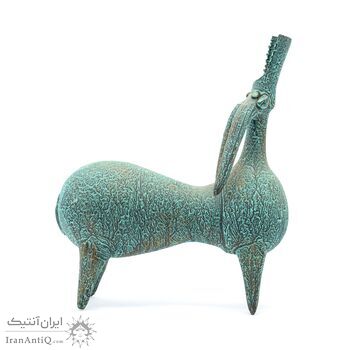 مجسمه سفالی پتینه طرح گوزن مارلیک