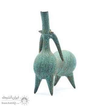 مجسمه سفالی پتینه طرح گوزن مارلیک