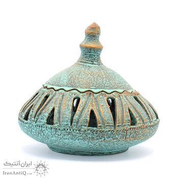 جا شکلاتی مشبک سفالی پتینه مخروطی Patina Pottery candy bowl