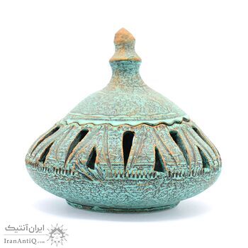 جا شکلاتی مشبک سفالی پتینه مخروطی Patina Pottery candy bowl