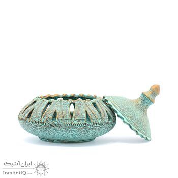 جا شکلاتی مشبک سفالی پتینه مخروطی Patina Pottery candy bowl