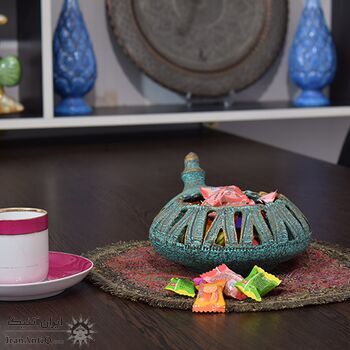 جا شکلاتی مشبک سفالی پتینه مخروطی Patina Pottery candy bowl