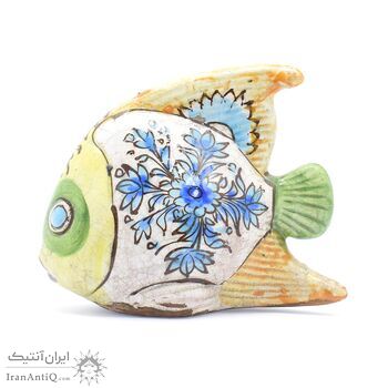 مجسمه ماهی سفالی لعابی مجسمه ماهی سفالی لعابی
