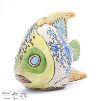 مجسمه ماهی سفالی لعابی مجسمه ماهی سفالی لعابی