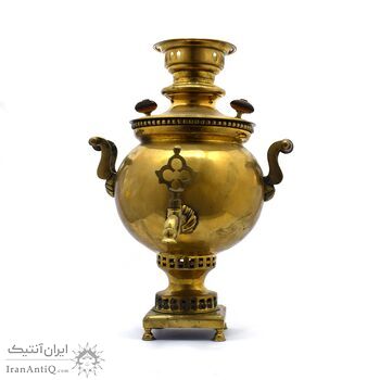 سماور شکم گرد ذغالی روسی