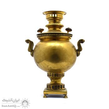 سماور شکم گرد ذغالی روسی