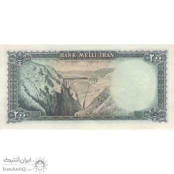 اسکناس 200 ریال سری سوم - تک - AU50 - محمد رضا شاه اسکناس 200 ریال سری سوم - تک - AU50 - محمد رضا شاه