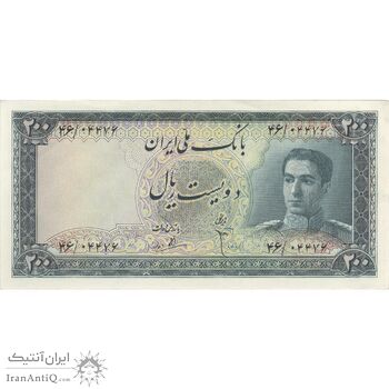 اسکناس 200 ریال سری سوم - تک - UNC62 - محمد رضا شاه اسکناس 200 ریال سری سوم - تک - UNC62 - محمد رضا شاه