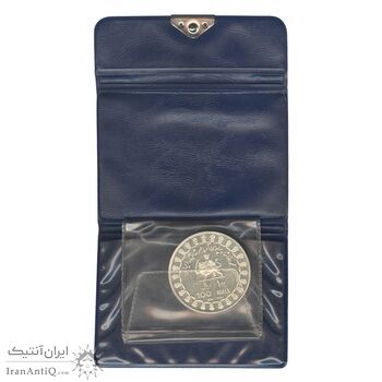 مدال نقره 100 ریال جشنهای 2500 ساله 1350 (با کاور فابریک) - PF63 - محمد رضا شاه