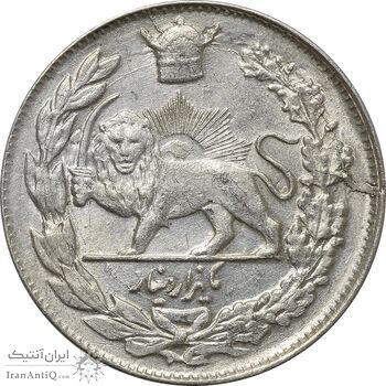 سکه 1000 دینار 1307 تصویری - AU55 - رضا شاه