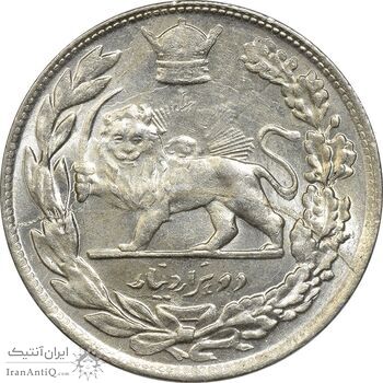 سکه 2000 دینار 1308 تصویری - MS62 - رضا شاه
