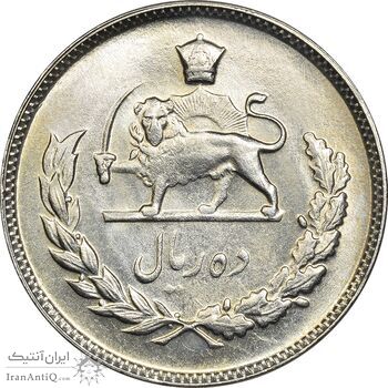 سکه 10 ریال 1350 - MS62 - محمد رضا شاه سکه 10 ریال 1350 - MS62 - محمد رضا شاه