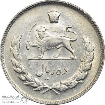 سکه 10 ریال 1350 - AU58 - محمد رضا شاه سکه 10 ریال 1350 - AU58 - محمد رضا شاه