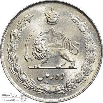 سکه 10 ریال 1343 (ضخیم) - MS62 - محمد رضا شاه