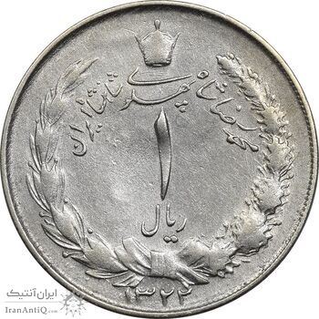 سکه 1 ریال 1322 نقره - VF30 - محمد رضا شاه