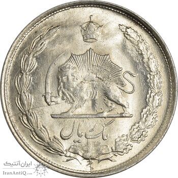 سکه 1 ریال 1322 نقره - MS63 - محمد رضا شاه سکه 1 ریال 1322 نقره - MS63 - محمد رضا شاه