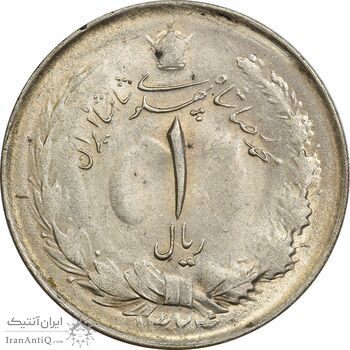 سکه 1 ریال 1324 - MS63 - محمد رضا شاه