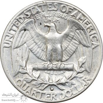 سکه کوارتر دلار 1964D واشنگتن - EF45 - آمریکا سکه کوارتر دلار 1964D واشنگتن - EF45 - آمریکا