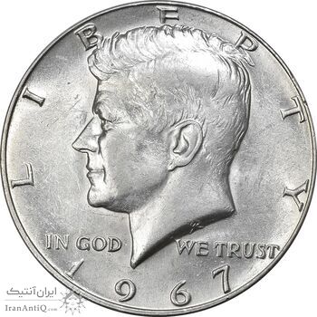 سکه نیم دلار 1967 کندی - AU58 - آمریکا
