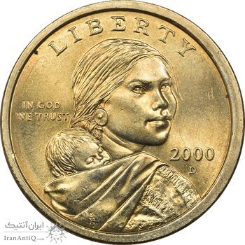 سکه یک دلار 2000D ساکاگاوا (دختر سرخپوست) - MS63 - آمریکا