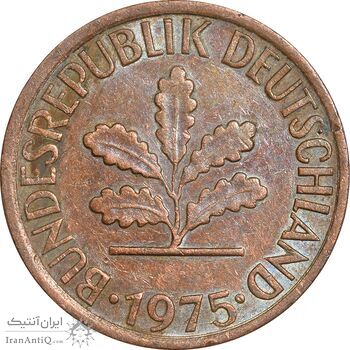 سکه 1 فینیگ 1975G جمهوری فدرال - EF45 - آلمان
