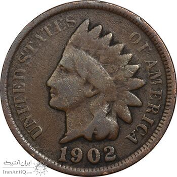 سکه 1 سنت 1902 سرخپوستی - VF30 - آمریکا سکه 1 سنت 1902 سرخپوستی - VF30 - آمریکا
