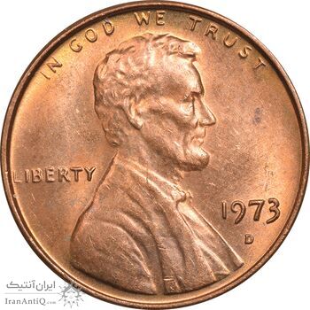 سکه 1 سنت 1973D لینکلن - AU58 - آمریکا