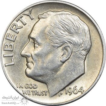 سکه 1 دایم 1964D روزولت - MS61 - آمریکا سکه 1 دایم 1964D روزولت - MS61 - آمریکا