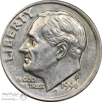 سکه 1 دایم 1996P روزولت - AU55 - آمریکا