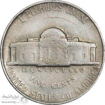 سکه نیکل 5 سنت 1948 جفرسون - VF35 - آمریکا