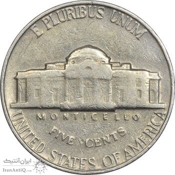 سکه 5 سنت 1964 جفرسون - EF40 - آمریکا