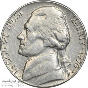 سکه 5 سنت 1970D جفرسون - EF40 - آمریکا