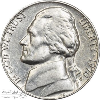 سکه 5 سنت 1970S جفرسون - AU50 - آمریکا