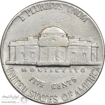 سکه 5 سنت 1971D جفرسون - EF45 - آمریکا