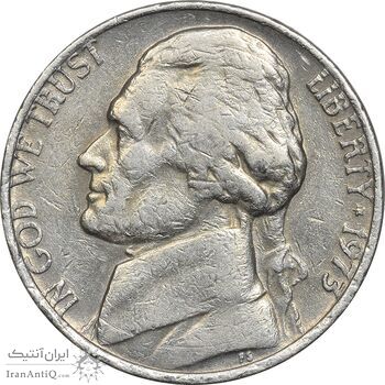 سکه 5 سنت 1973 جفرسون - EF40 - آمریکا